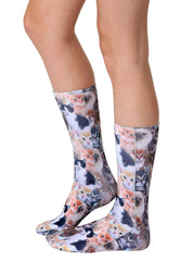 Kitty All Over Crew Socks