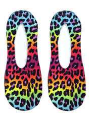 Neon Cheetah Liner Socks