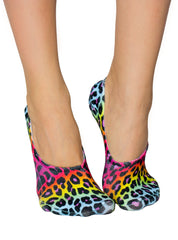 Neon Cheetah Liner Socks