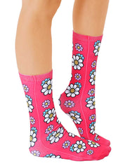 Smiley Daisy Crew Socks