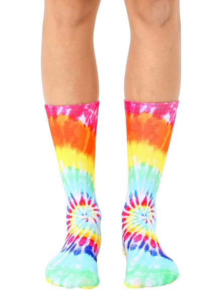 Tie Dyed Crew Socks