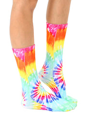 Tie Dyed Crew Socks